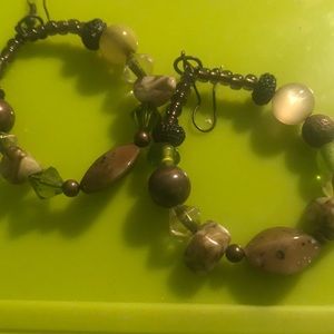 Green Shelled Earrings